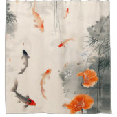 Chinees Inktschilderij van Goldfish Douchegordijn (Voorkant)
