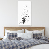 Chinees Iris - bw Canvas Afdruk (Insitu (Slaapkamer))