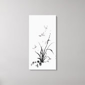 Chinees Iris - bw Canvas Afdruk (Voorkant)