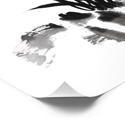 Chinees Iris - bw Foto Afdruk (Hoek)