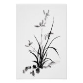 Chinees Iris - bw Perfect Poster (Voorkant)