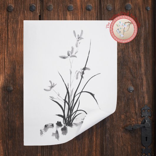 Chinees Iris - bw Poster