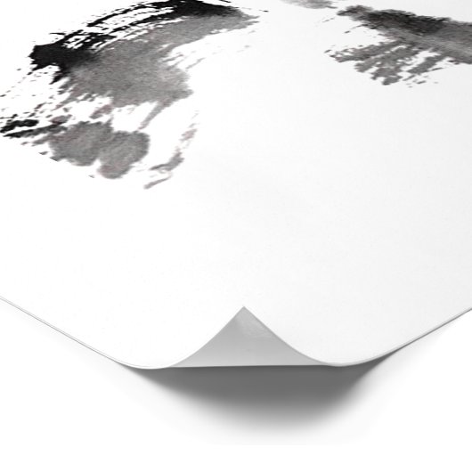 Chinees Iris - bw Poster (Hoek)