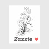 Chinees Iris - bw Sticker (Vel)