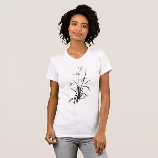 Chinees Iris - bw T-shirt (Voorkant volledig)