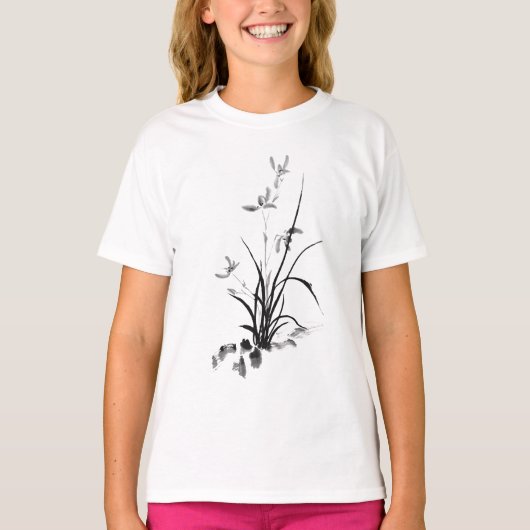 Chinees Iris - bw T-shirt (Voorkant)