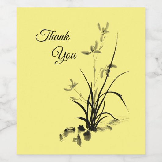 Chinees Iris - bw Wijn Etiket (Enkel label)