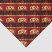 Chinees jaar 2021 dierlijk geboortedag P Tissuepapier (Detail)