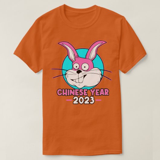 Chinees Jaar 2023 Konijn Grappig T-shirt (Design voorkant)