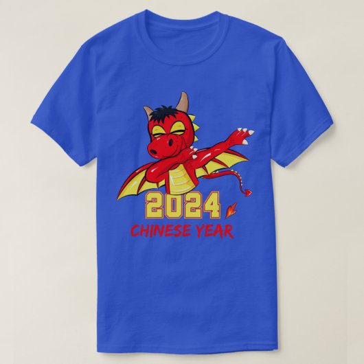 Chinees Jaar 2024 Dabbing Dragon T-shirt (Design voorkant)