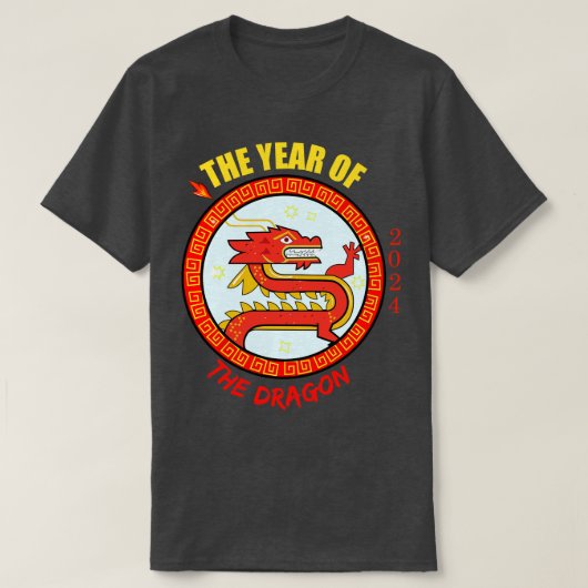 Chinees Jaar 2024 Het Jaar van de Draak T-shirt (Design voorkant)