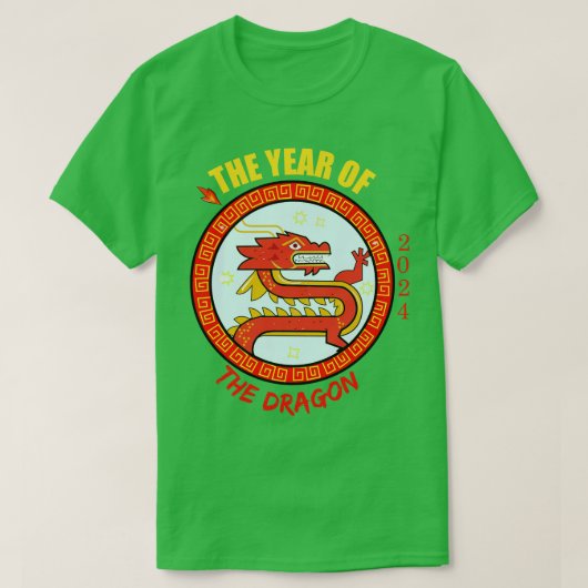 Chinees Jaar 2024 Het Jaar van de Draak T-shirt (Design voorkant)