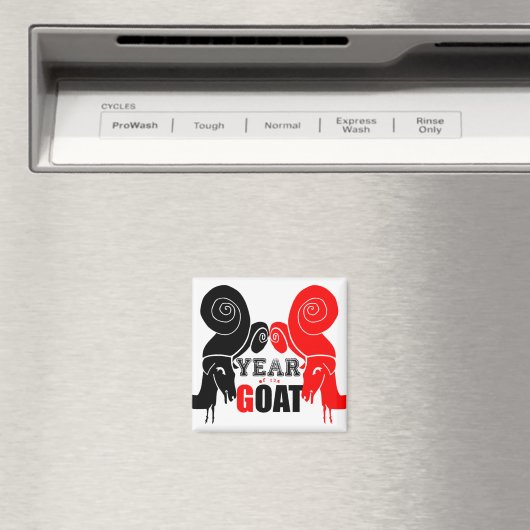 Chinees jaar dierentuin met dubbele odd magneet (Insitu (Vaatwasser))