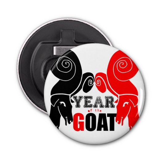 Chinees jaar opening dierpottenfles button flesopener (Voorkant)