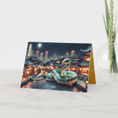 Chinees Jaar Slang 2025 Zodiac Verjaardag HGC Kaart (Achterkant)