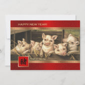 Chinees Jaar van de Aangepaste Kaarten van de Vark (Voorkant)