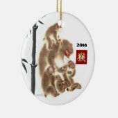 Chinees Jaar van de aap 2016 Gift Ornaments Keramisch Ornament (Rechts)