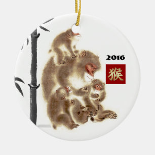 Chinees Jaar van de aap 2016 Gift Ornaments Keramisch Ornament