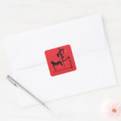 Chinees Jaar van de Aap | Aangepast jaar Vierkante Sticker (Envelop)