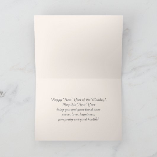 Chinees Jaar van de aap Kaarten in het Chinees (Binnen)