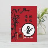 Chinees Jaar van de Aap Platte Kaarten (Staand voorkant)