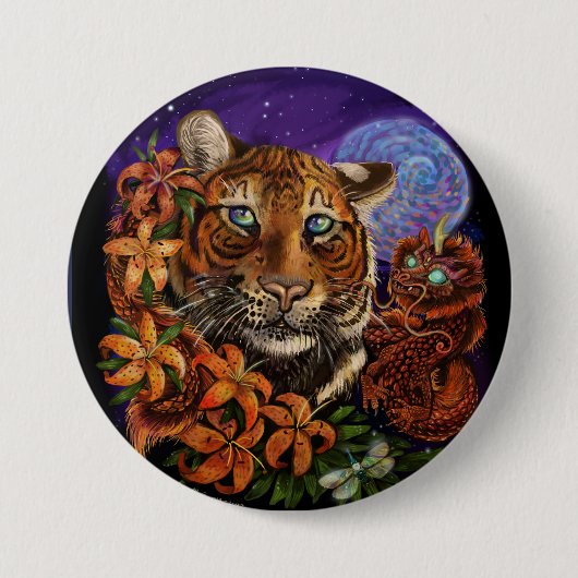 Chinees jaar van de Button van de Tijger (Voorkant)