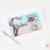 Chinees jaar van de dierentuin 2020 rechthoekige sticker (Envelop)