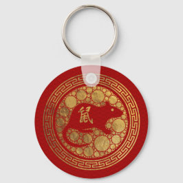 Chinees jaar van de dierentuin 2020 sleutelhanger