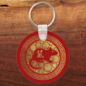 Chinees jaar van de dierentuin 2020 sleutelhanger (Voorkant)