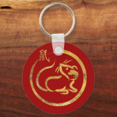 Chinees jaar van de dierentuin 2020 sleutelhanger (Voorkant)