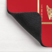 Chinees jaar van de Dog Gift Red Gold Muismat (Hoek)