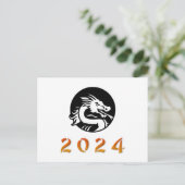 Chinees Jaar van de Draak 2024 Briefkaart (Staand voorkant)