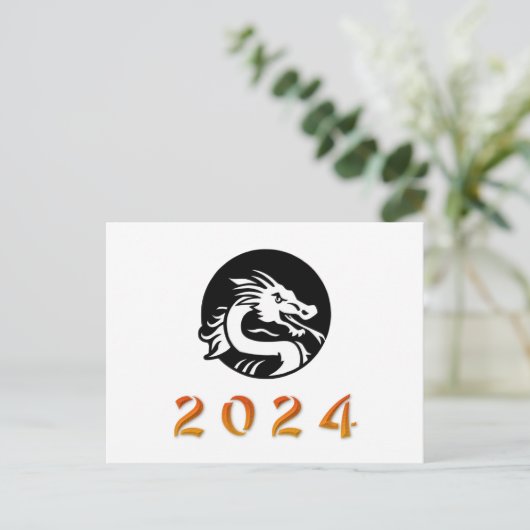 Chinees Jaar van de Draak 2024 Briefkaart (Staand voorkant)