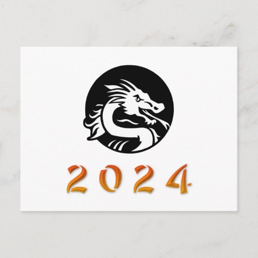 Chinees Jaar van de Draak 2024 Briefkaart (Voorkant)
