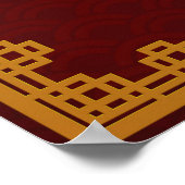 Chinees Jaar van de draak 2024 Maanjaar 2024 Poster (Hoek)