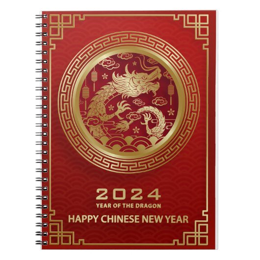 Chinees jaar van de draak 2024 notitieboek (Voorkant)