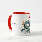 Chinees Jaar van de Draak | Aangepast jaar & naam Mok (Voorkant links)