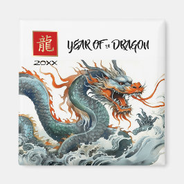 Chinees Jaar van de Draak | Aangepast jaarcadeau Magneet