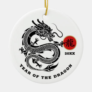 Chinees Jaar van de Draak   Aangepast Keramisch Ornament