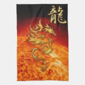 Chinees jaar van de draak Aziatische handdoek met  (Verticaal)