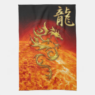 Chinees jaar van de draak Aziatische handdoek met