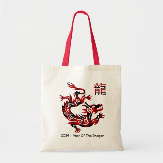 Chinees jaar van de draak - Buffalo Plaid Tote Bag (Voorkant)