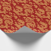 Chinees jaar van de draak cadeaupapier (Hoek)