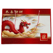 Chinees Jaar van de Draak. Drakenschilderij Groot Cadeauzakje (Voorkant)
