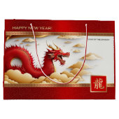 Chinees Jaar van de Draak. Drakenschilderij Groot Cadeauzakje (Achterkant)