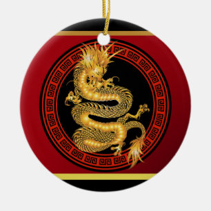  Chinees Jaar van de Draak Keramisch Ornament