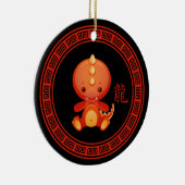  Chinees Jaar van de Draak Keramisch Ornament (Rechts)