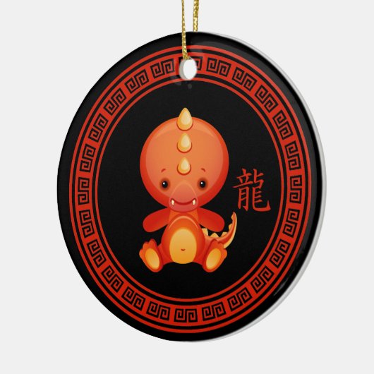 Chinees Jaar van de Draak Keramisch Ornament (Links)