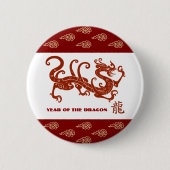 Chinees Jaar van de Draak Ronde Button 5,7 Cm (Voorkant)
