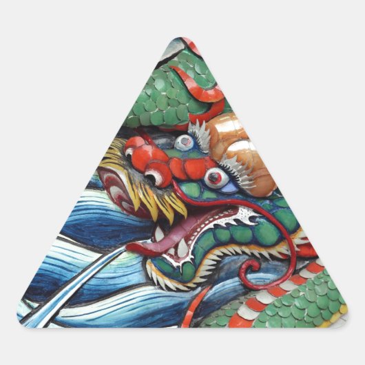 Chinees jaar van de draak tempel deur sticker (Voorkant)